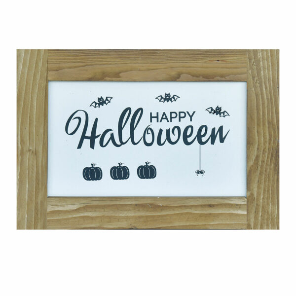 Happy Halloween le cadre fait main de COSYHOME avec citrouilles et chauve-souris