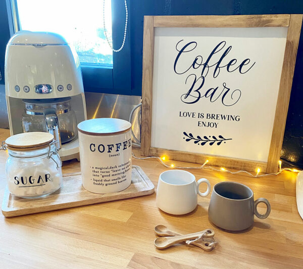 Le cadre fait main de COSYHOME : COFFEE BAR pour la cuisine